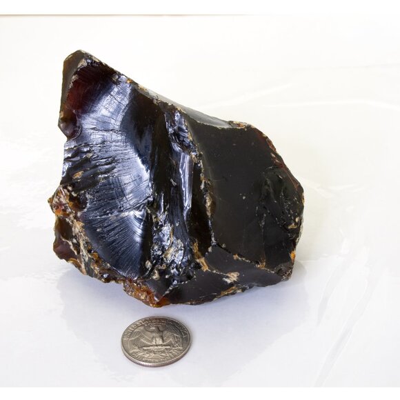 Raw Unpolished Sumatra Amber Fossil Stone 100% Genuine, 167.6 gr Decor Stone - Picture 8 of 9